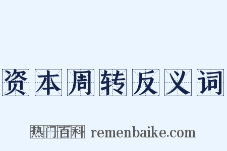 资本周转反义词是什么意思的图片
